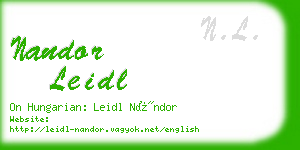 nandor leidl business card